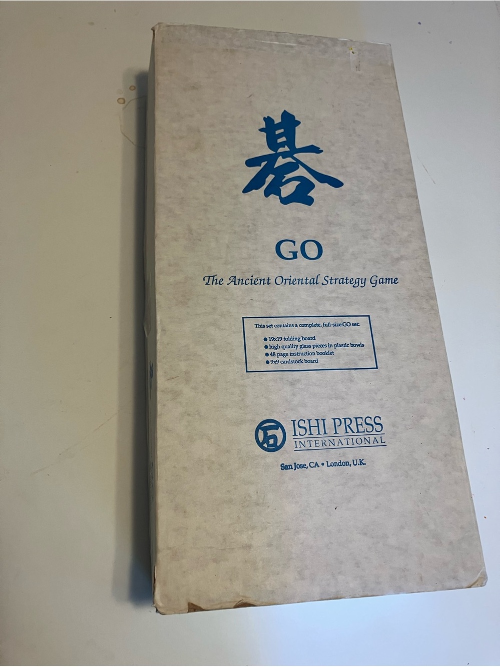 Ishi Press GO Board Game Set - White Box with Blue Logo